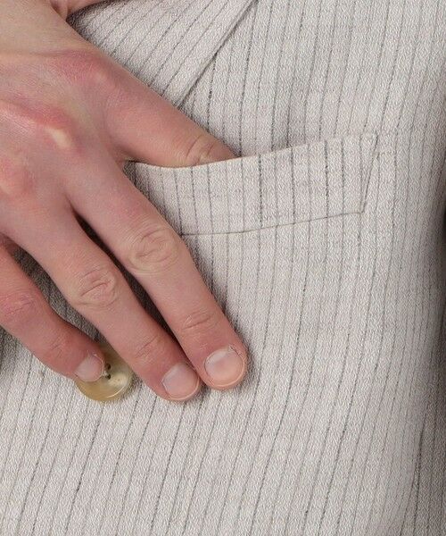 TOMORROWLAND / トゥモローランド テーラードジャケット | リネンアムンゼンストライプ ダブルブレステッド6Bジャケット | 詳細8