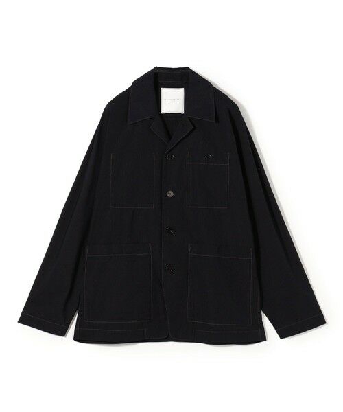 TOMORROWLAND / トゥモローランド ブルゾン | コットンリネンキュプラ ドルマンスリーブ カバーオールジャケット(68 ネイビー系)