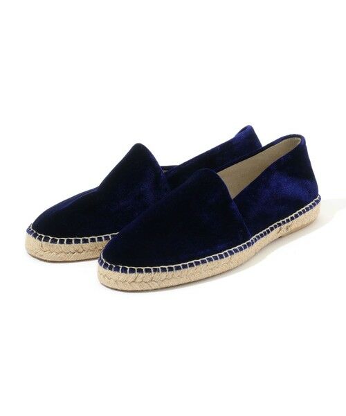 TOMORROWLAND / トゥモローランド フラットシューズ | Made in ALICANTE コットンレーヨンシルクベルベット エスパドリーユ（69 ネイビー）