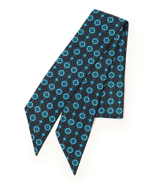 TOMORROWLAND / トゥモローランド バンダナ・スカーフ | TOMORROWLAND 小紋柄 シルクスカーフ（66 ブルー系）