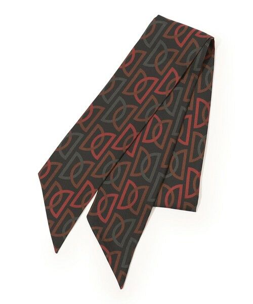 TOMORROWLAND / トゥモローランド バンダナ・スカーフ | TOMORROWLAND ジオメトリック柄 シルクスカーフ（18 ブラック系）