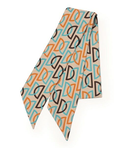 TOMORROWLAND / トゥモローランド バンダナ・スカーフ | TOMORROWLAND ジオメトリック柄 シルクスカーフ（42 ベージュ系）