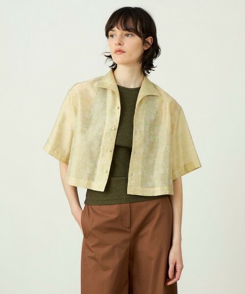 TOMORROWLAND / トゥモローランド シャツ・ブラウス | ラメジャカード イタリアンカラーシャツ | 詳細2