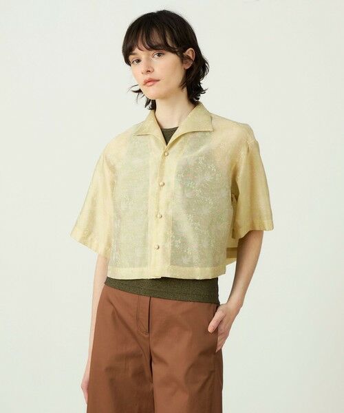 TOMORROWLAND / トゥモローランド シャツ・ブラウス | ラメジャカード イタリアンカラーシャツ | 詳細3