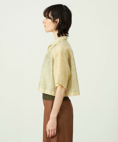 TOMORROWLAND / トゥモローランド シャツ・ブラウス | ラメジャカード イタリアンカラーシャツ | 詳細4