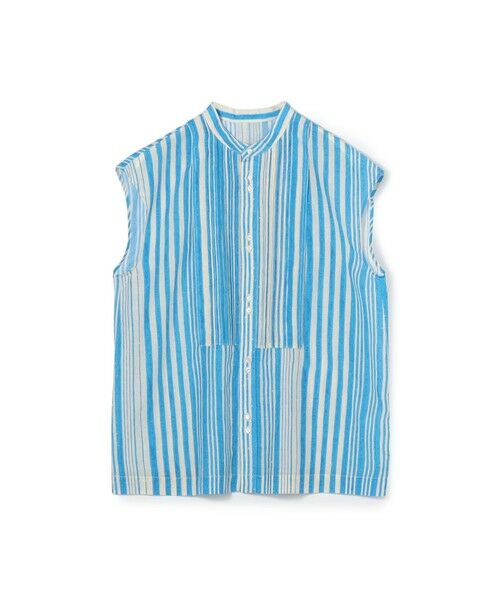 TOMORROWLAND / トゥモローランド シャツ・ブラウス | コットンシルクプリント ピンタックブラウス（62 ライトブルー系）