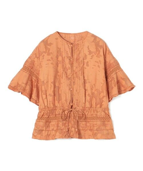 TOMORROWLAND / トゥモローランド シャツ・ブラウス | コットンナイロンカットジャカード フレアスリーブブラウス（29 オレンジ）