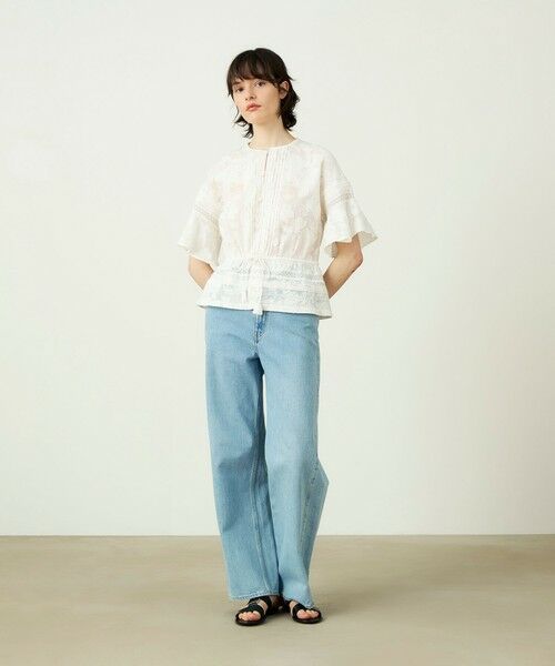 TOMORROWLAND / トゥモローランド シャツ・ブラウス | コットンナイロンカットジャカード フレアスリーブブラウス | 詳細1