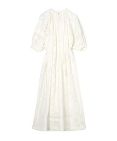 TOMORROWLAND / トゥモローランド ロング・マキシ丈ワンピース | コットンカットジャカード パフスリーブワンピース