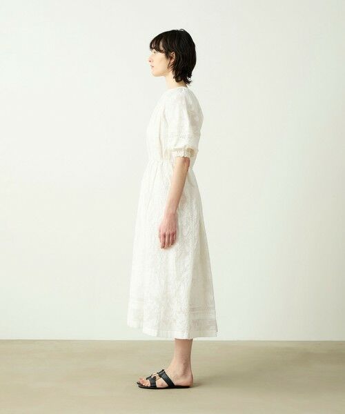 TOMORROWLAND / トゥモローランド ロング・マキシ丈ワンピース | コットンカットジャカード パフスリーブワンピース | 詳細2
