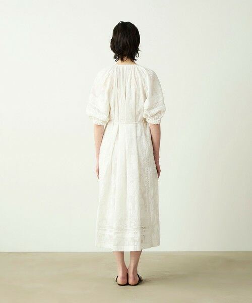 TOMORROWLAND / トゥモローランド ロング・マキシ丈ワンピース | コットンカットジャカード パフスリーブワンピース | 詳細3