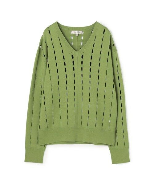 TOMORROWLAND / トゥモローランド ニット・セーター | ZANKOV ADRIEN ウール オープンワークニット（53 グリーン）