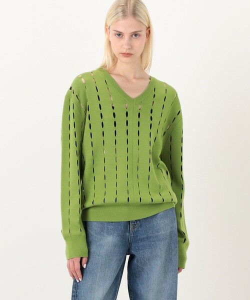 TOMORROWLAND / トゥモローランド ニット・セーター | ZANKOV ADRIEN ウール オープンワークニット | 詳細2