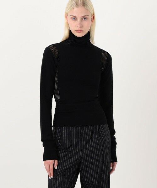 TOMORROWLAND / トゥモローランド ニット・セーター | diotima Merino Mesh Stripe メッシュコンビ タートルネックニット | 詳細2