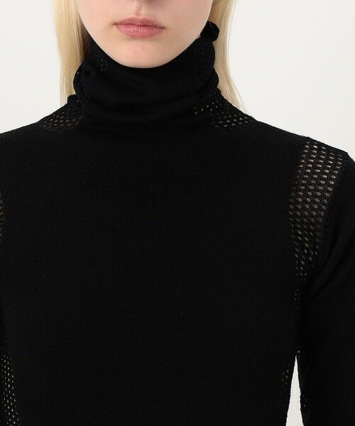 TOMORROWLAND / トゥモローランド ニット・セーター | diotima Merino Mesh Stripe メッシュコンビ タートルネックニット | 詳細5