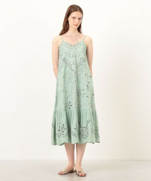 TOMORROWLAND / トゥモローランド ロング・マキシ丈ワンピース | SEA NEW YORK IYLA SOUTACHE SLIP DRESS カットワークレース キャミソールドレス | 詳細1