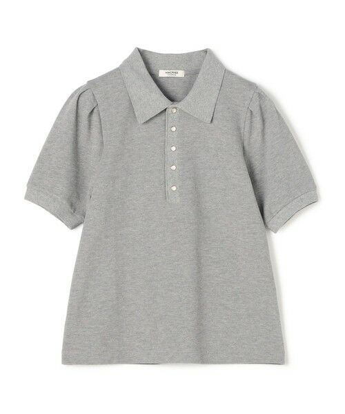 TOMORROWLAND / トゥモローランド ポロシャツ | ニットコンビ ポロカラープルオーバー（15 グレー）