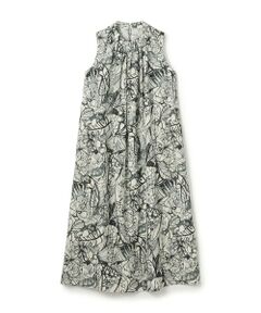 TOMORROWLAND / トゥモローランド ロング・マキシ丈ワンピース | ドロージャングルプリント タックボリュームワンピース