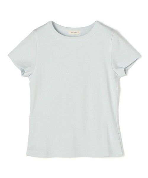 TOMORROWLAND / トゥモローランド Tシャツ | ソフトサーキュラーリブ ショートスリーブプルオーバー（51 ライトグリーン）
