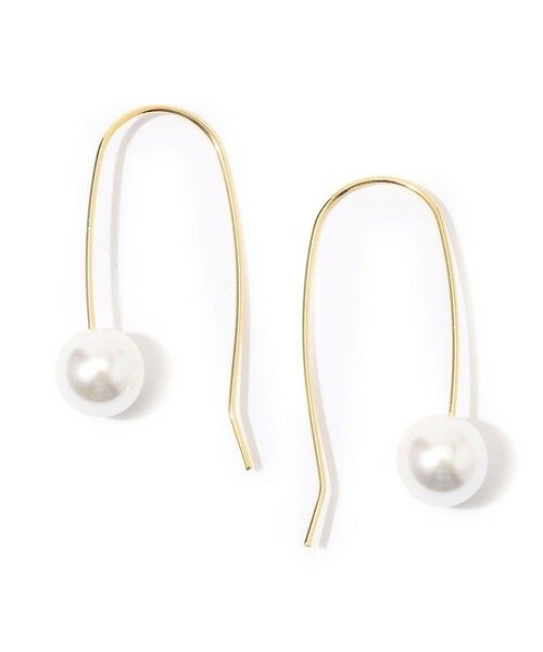 TOMORROWLAND / トゥモローランド ピアス・イヤリング | 【別注】Kenneth Jay Lane pearl drop wire ピアス(92 ゴールド系)