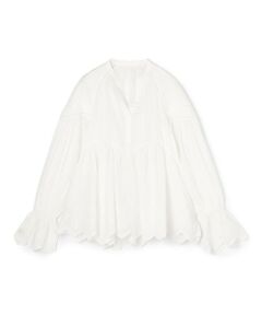 TOMORROWLAND / トゥモローランド シャツ・ブラウス | ne Quittez pas Cotton Voile Gather ブラウス