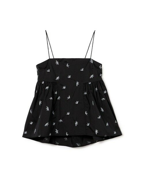 TOMORROWLAND / トゥモローランド キャミソール・チューブトップ | 【別注】ne Quittez pas BLACK Camisole Embroidery トップス（18 ブラック系）