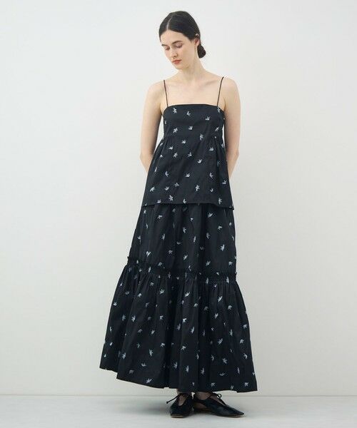 TOMORROWLAND / トゥモローランド キャミソール・チューブトップ | 【別注】ne Quittez pas BLACK Camisole Embroidery トップス | 詳細1
