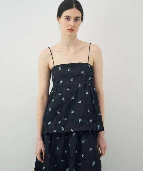 TOMORROWLAND / トゥモローランド キャミソール・チューブトップ | 【別注】ne Quittez pas BLACK Camisole Embroidery トップス | 詳細2