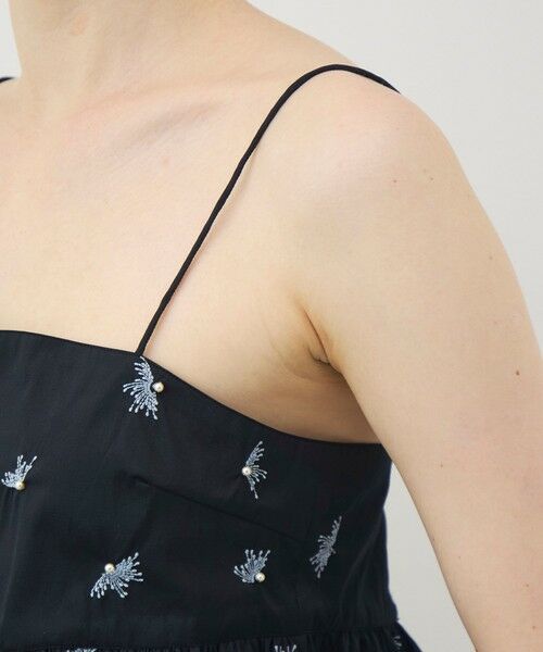 TOMORROWLAND / トゥモローランド キャミソール・チューブトップ | 【別注】ne Quittez pas BLACK Camisole Embroidery トップス | 詳細7