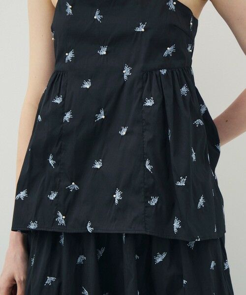 TOMORROWLAND / トゥモローランド キャミソール・チューブトップ | 【別注】ne Quittez pas BLACK Camisole Embroidery トップス | 詳細8