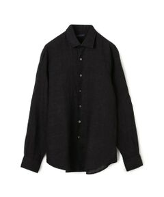 リネン セミワイドカラーロングスリーブシャツ SAHARA ALBINI
