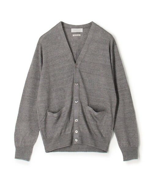 TOMORROWLAND / トゥモローランド カーディガン・ボレロ | TOMORROWLAND tricot ティントリネン Vネックカーディガン（15 グレー）