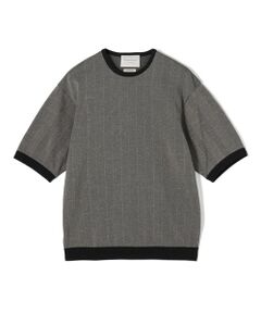 TOMORROWLAND / トゥモローランド ニット・セーター | TOMORROWLAND tricot ヘリンボーン柄 コットンハーフスリーブ ニット