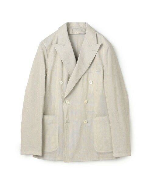 TOMORROWLAND / トゥモローランド テーラードジャケット | コットンシルクシアサッカー ダブルブレステッド6Bジャケット GIANNETTI PIERO(12 ベージュ系)