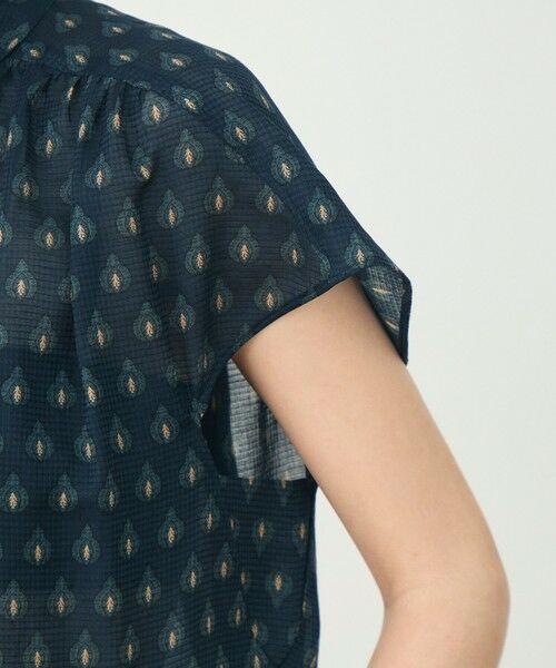 TOMORROWLAND / トゥモローランド シャツ・ブラウス | コットンリネンプリント テーパーギャザーブラウス | 詳細7