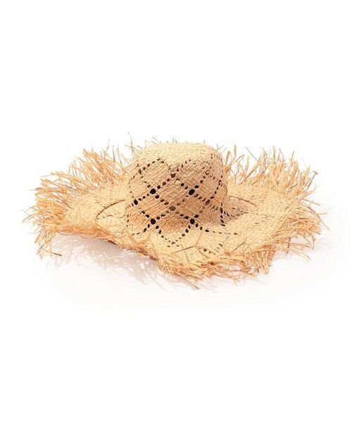 TOMORROWLAND / トゥモローランド ハット | KIJIMA TAKAYUKI RAFFIA ARGYLE WIDE BRIM HAT ラフィアハット（43 ベージュ）
