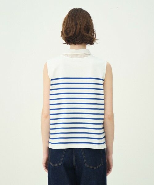 TOMORROWLAND / トゥモローランド Tシャツ | パネルボーダー ノースリーブプルオーバー | 詳細4