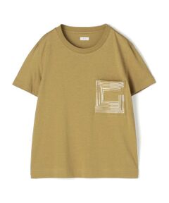 TOMORROWLAND / トゥモローランド Tシャツ | コットンリネンジャージー エンブロイダリーポケットプルオーバー