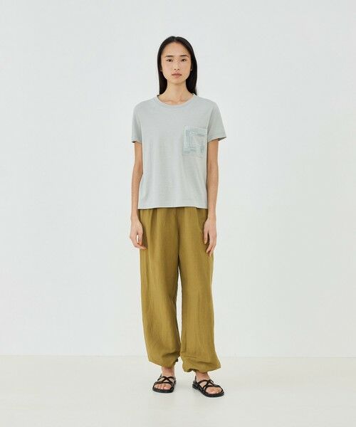 TOMORROWLAND / トゥモローランド Tシャツ | コットンリネンジャージー エンブロイダリーポケットプルオーバー | 詳細1