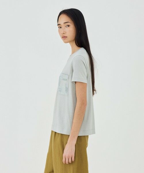 TOMORROWLAND / トゥモローランド Tシャツ | コットンリネンジャージー エンブロイダリーポケットプルオーバー | 詳細3
