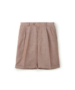 TOMORROWLAND / トゥモローランド ショート・ハーフ・半端丈パンツ | ミックスリネン 2タックワイドショーツ