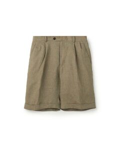 TOMORROWLAND / トゥモローランド ショート・ハーフ・半端丈パンツ | ミックスリネン 2タックワイドショーツ