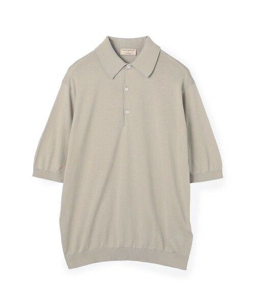 TOMORROWLAND / トゥモローランド ニット・セーター | 【別注J】JOHN SMEDLEY 30Gシーアイランドコットン ニットポロ ISIS（13 ライトグレー）