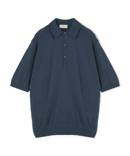 TOMORROWLAND / トゥモローランド ニット・セーター | 【別注J】JOHN SMEDLEY 30Gシーアイランドコットン ニットポロ ISIS（67 ダークブルー）