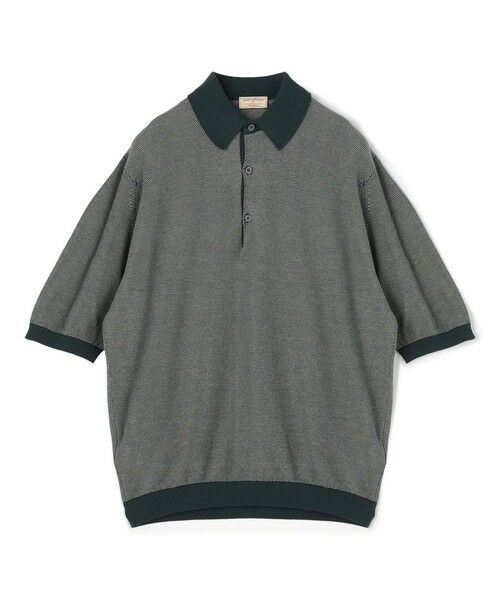 TOMORROWLAND / トゥモローランド ニット・セーター | 【別注】JOHN SMEDLEY 30Gハニカム編み ニットポロ ISIS（58 グリーン系）