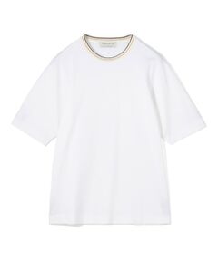 TOMORROWLAND / トゥモローランド カットソー | スーピマコットンシルケット リンキングニット襟Tシャツ