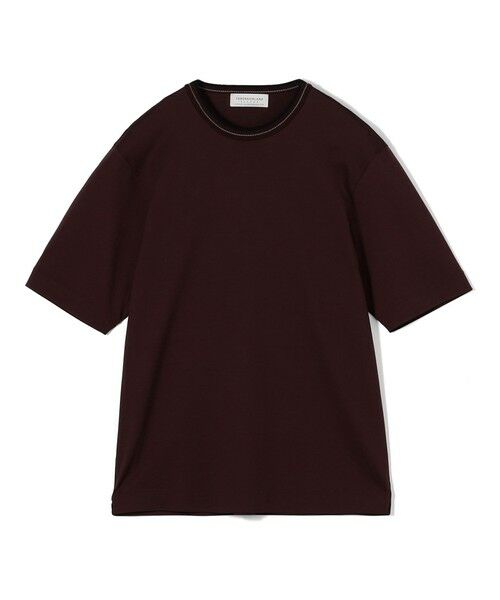 TOMORROWLAND / トゥモローランド カットソー | スーピマコットンシルケット リンキングニット襟Tシャツ（79 ボルドー）