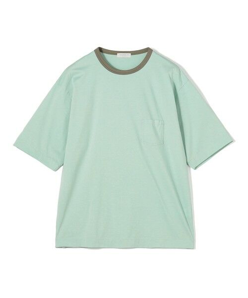 TOMORROWLAND / トゥモローランド カットソー | コットンシルク高密度天竺 リンガーTシャツ（51 ライトグリーン）
