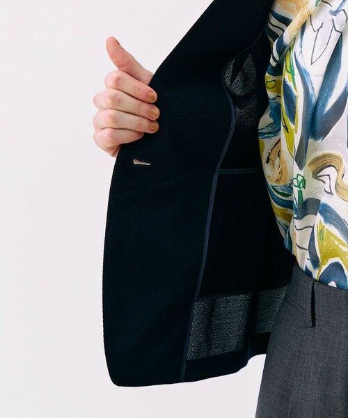 TOMORROWLAND / トゥモローランド ノーカラージャケット | ハイツイストバスケット キザミカラージャケット | 詳細6