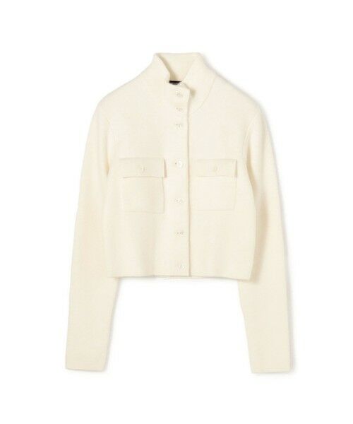 TOMORROWLAND / トゥモローランド ニット・セーター | ウールアルパカ ファンネルネックカーディガンジャケット WWAS2704（13 オフホワイト）